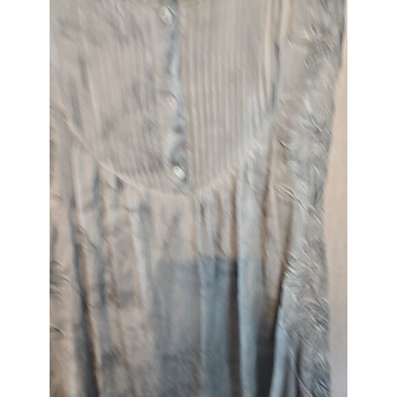 Pol Womens Gray mineral wash tunic sleeveless floral embroidery Size S - Picture 2 of 15